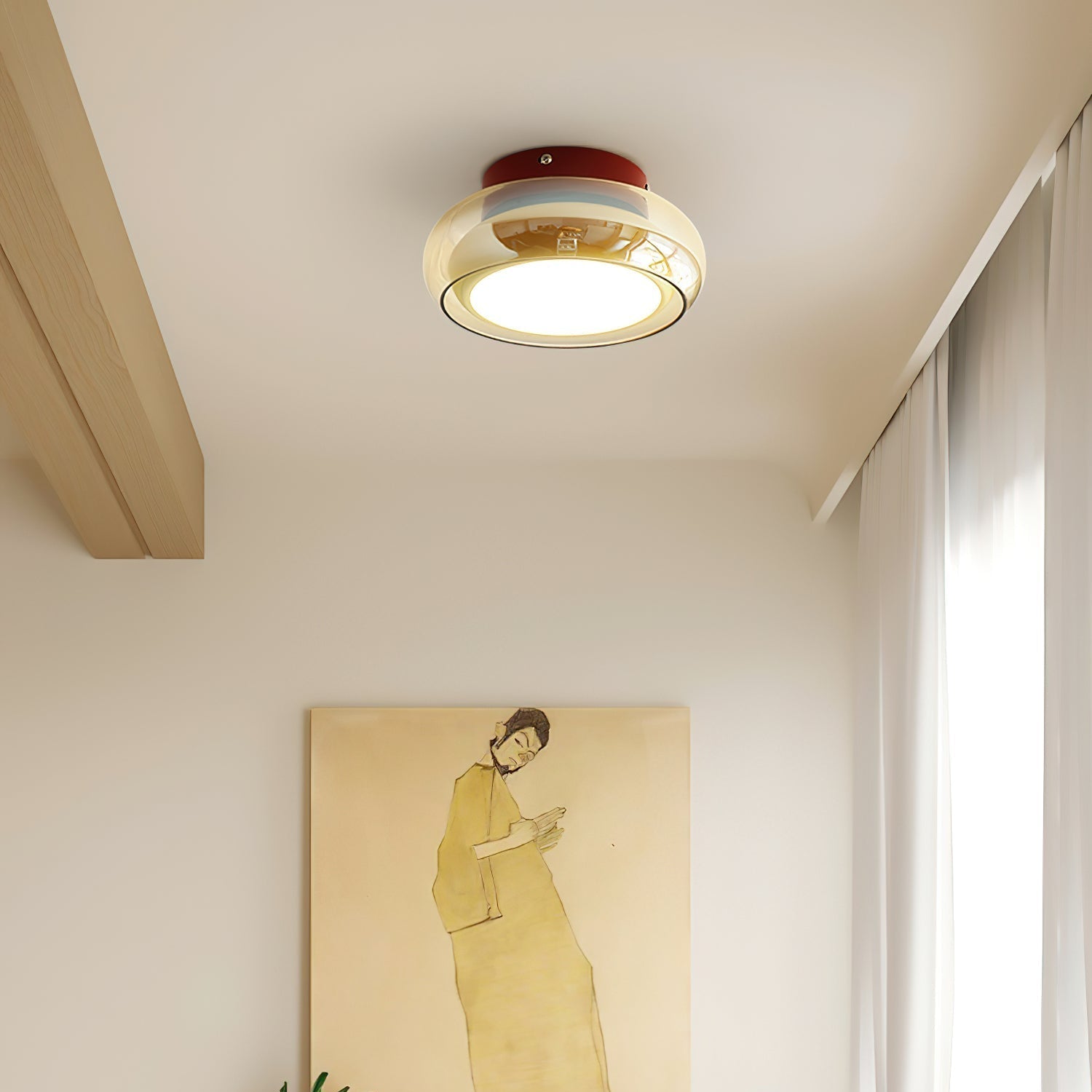 Aveline – Lampă de tavan vintage din sticlă