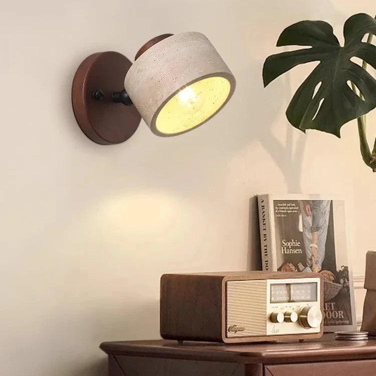 Travionne – Tanuláshoz való olvasólámpa, minimalista stílusú, travertin kőből készült falilámpa