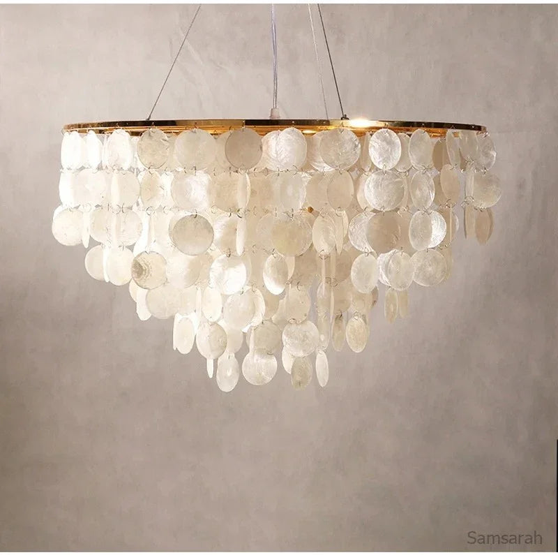 Mirellae- Sculptural Seashell-Inspired Pendant Chandelier