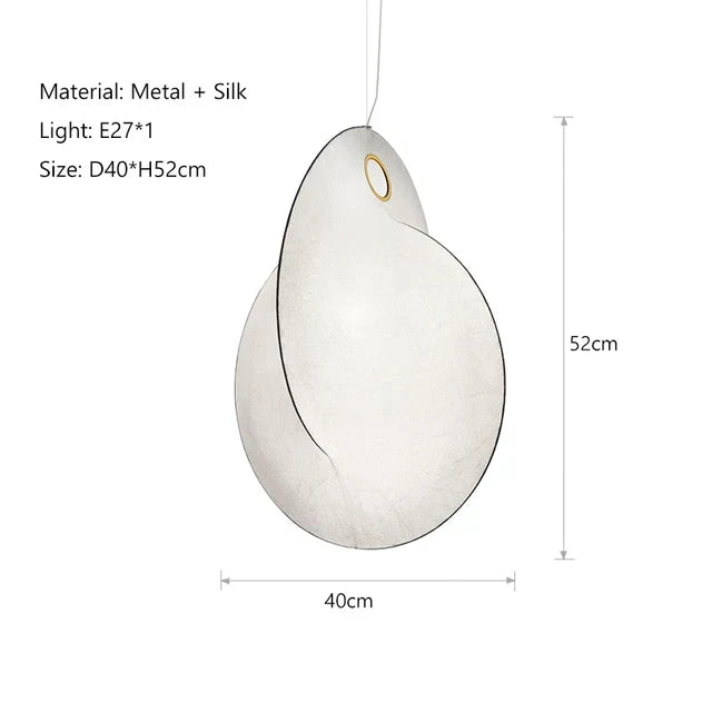 Auralisse - Lampada a sospensione in seta Wabi Sabi