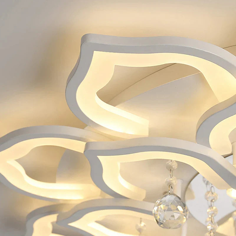 Vavian - Lampadario moderno a LED con cristalli