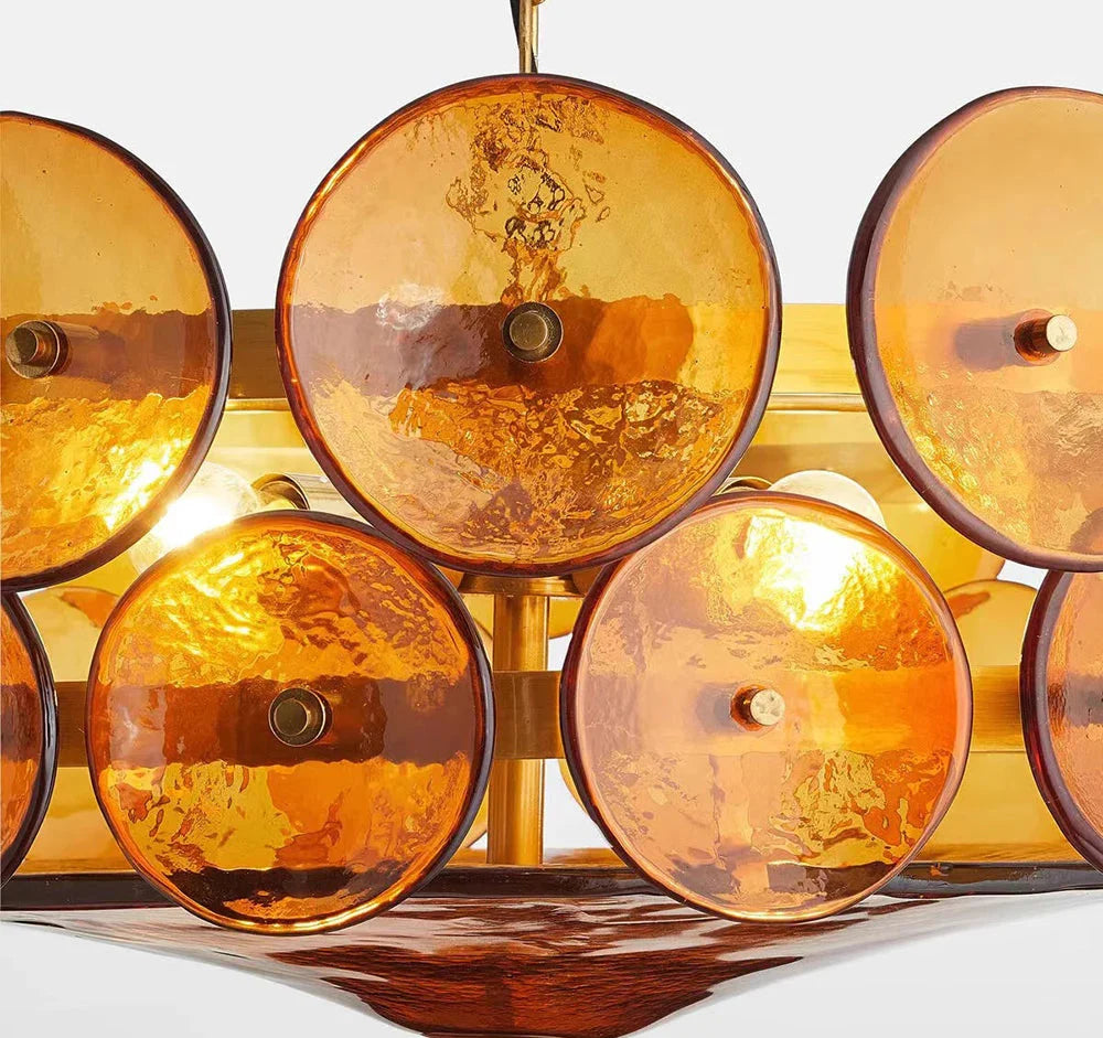 Evora - Lustre en verre de style milieu du siècle