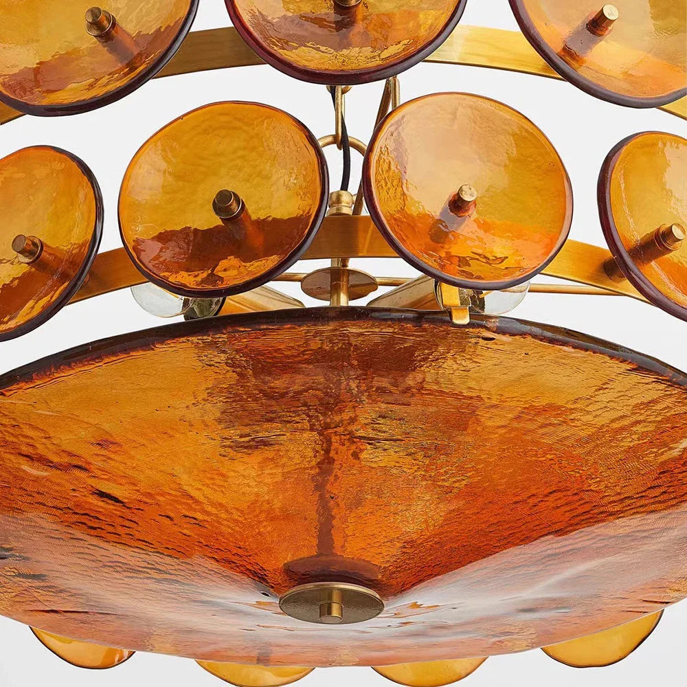 Evora - Lustre en verre de style milieu du siècle
