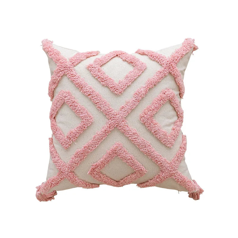 Velunara - Husă de pernă tuftată geometrică
