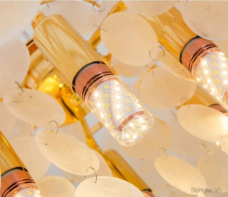 Mirellae- Sculptural Seashell-Inspired Pendant Chandelier