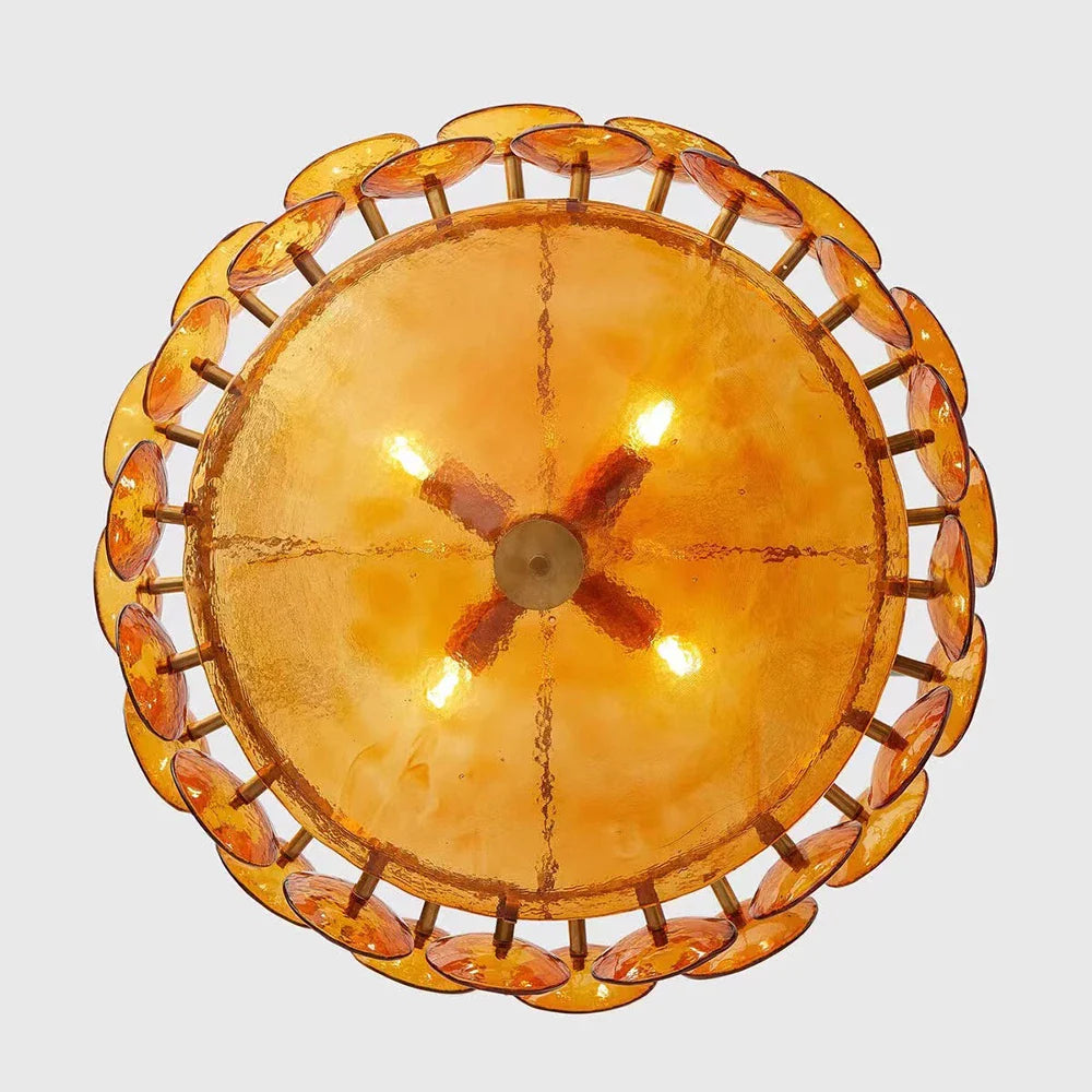 Evora - Lustre en verre de style milieu du siècle