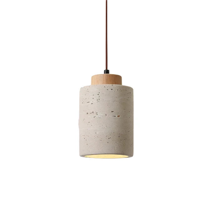 Sylvae - Nordic Travertine Clear Minimalist Pendant Light