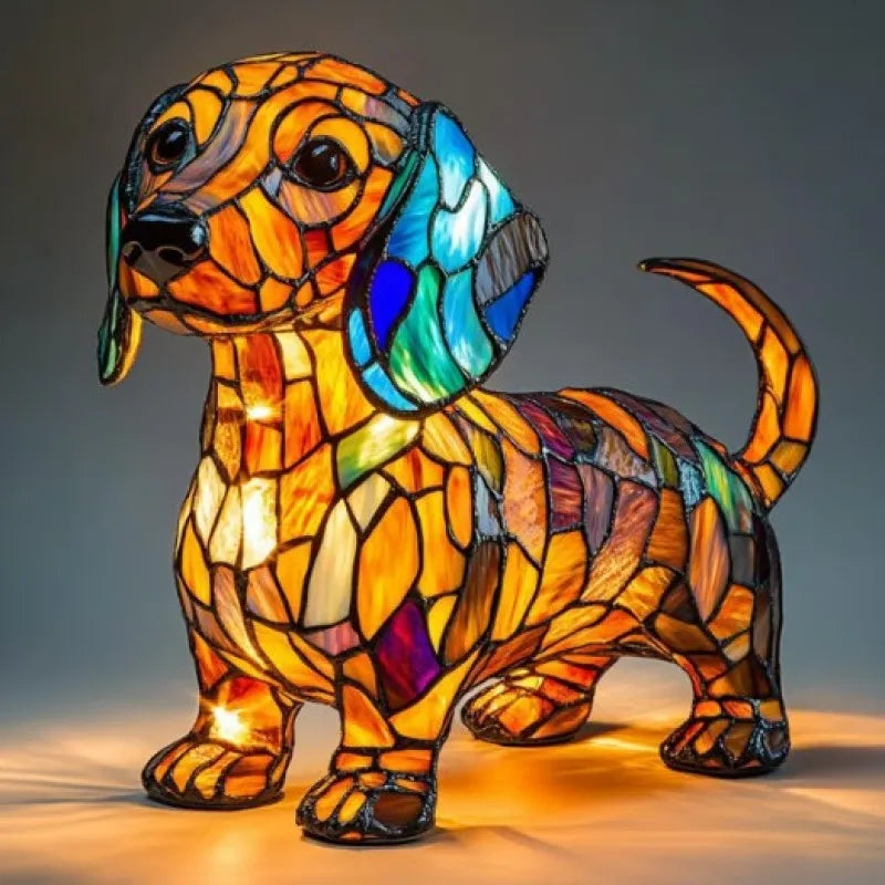 Drovius – Radiant Dachshund Handmade LED Dog Lamp