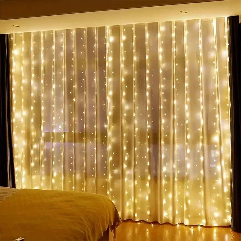 Elysio – Luces de cortina LED USB con mando a distancia