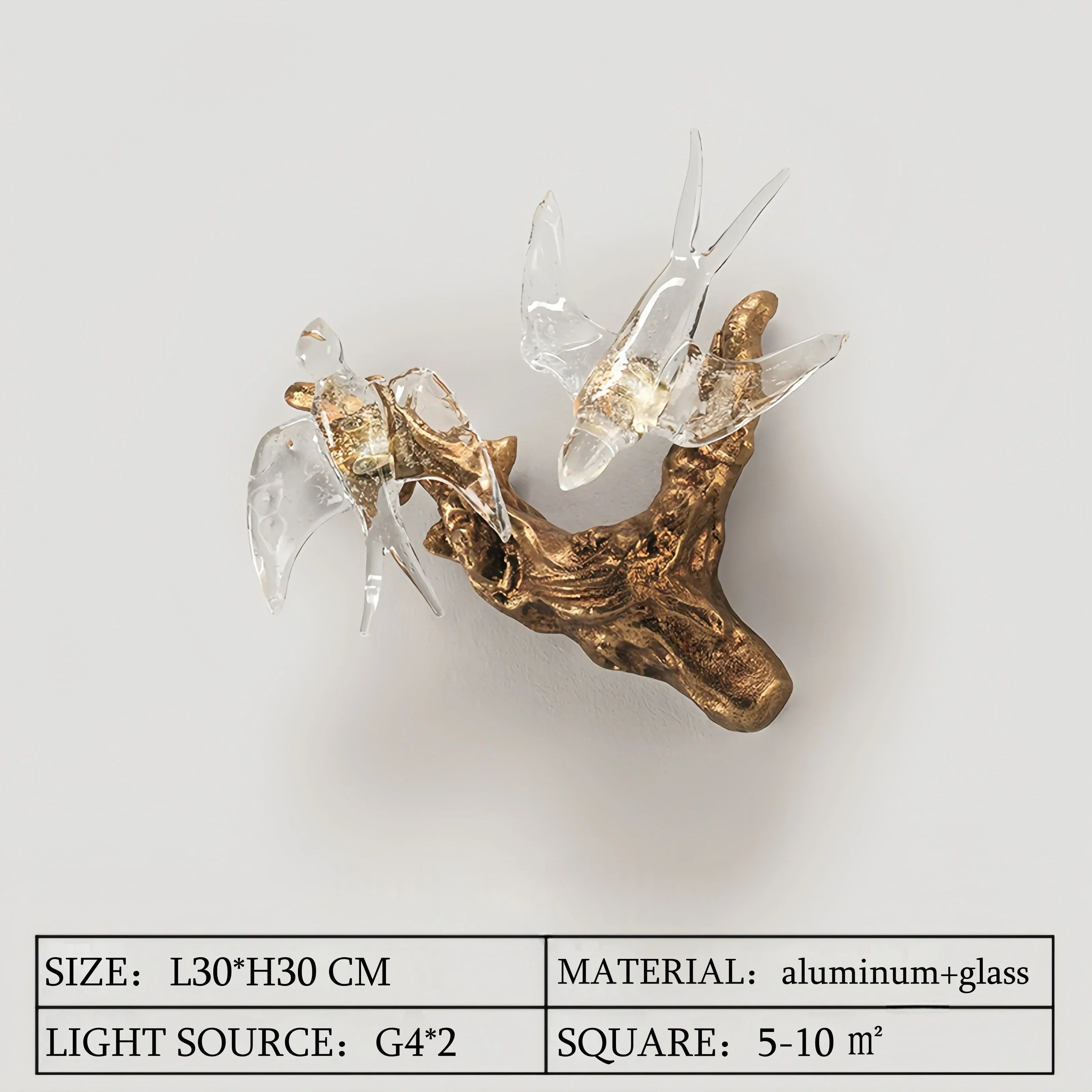 Sylverra - Swallow Branch Chandelier Pendant Lamp