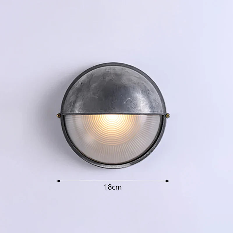 Doreth - Retro Industrial Vintage Glass IP65 Waterproof Outdoor Wall Light