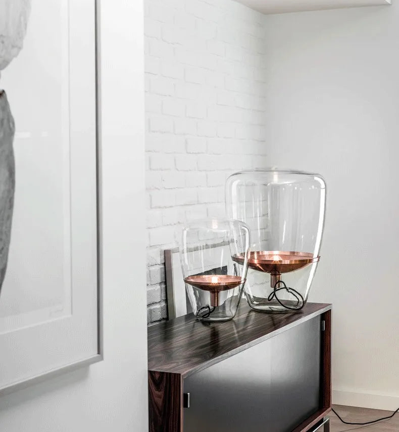 Norivelle – Scandinavian Glass LED Table Lamp