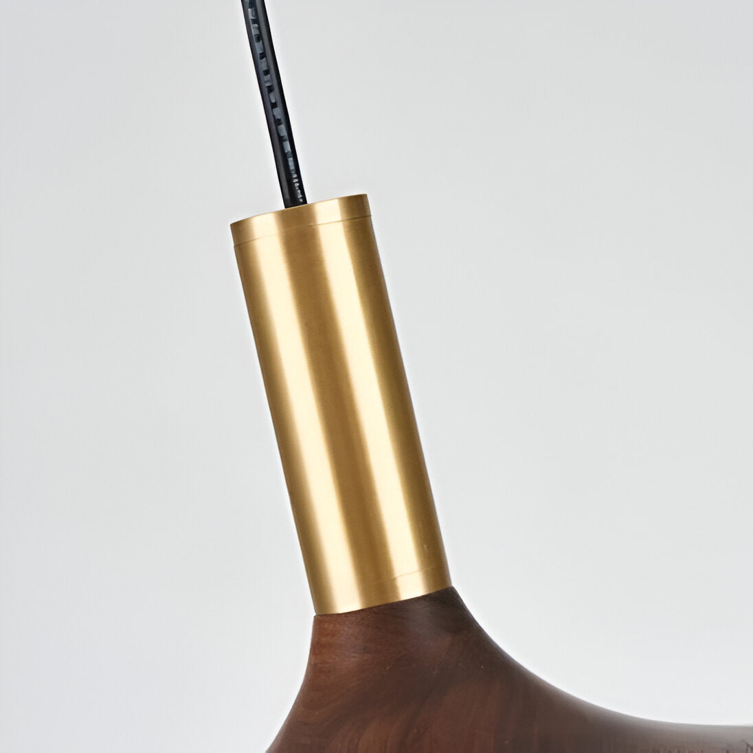 Drayven - Nordic Style Walnut-Finish Iron Pendant Light