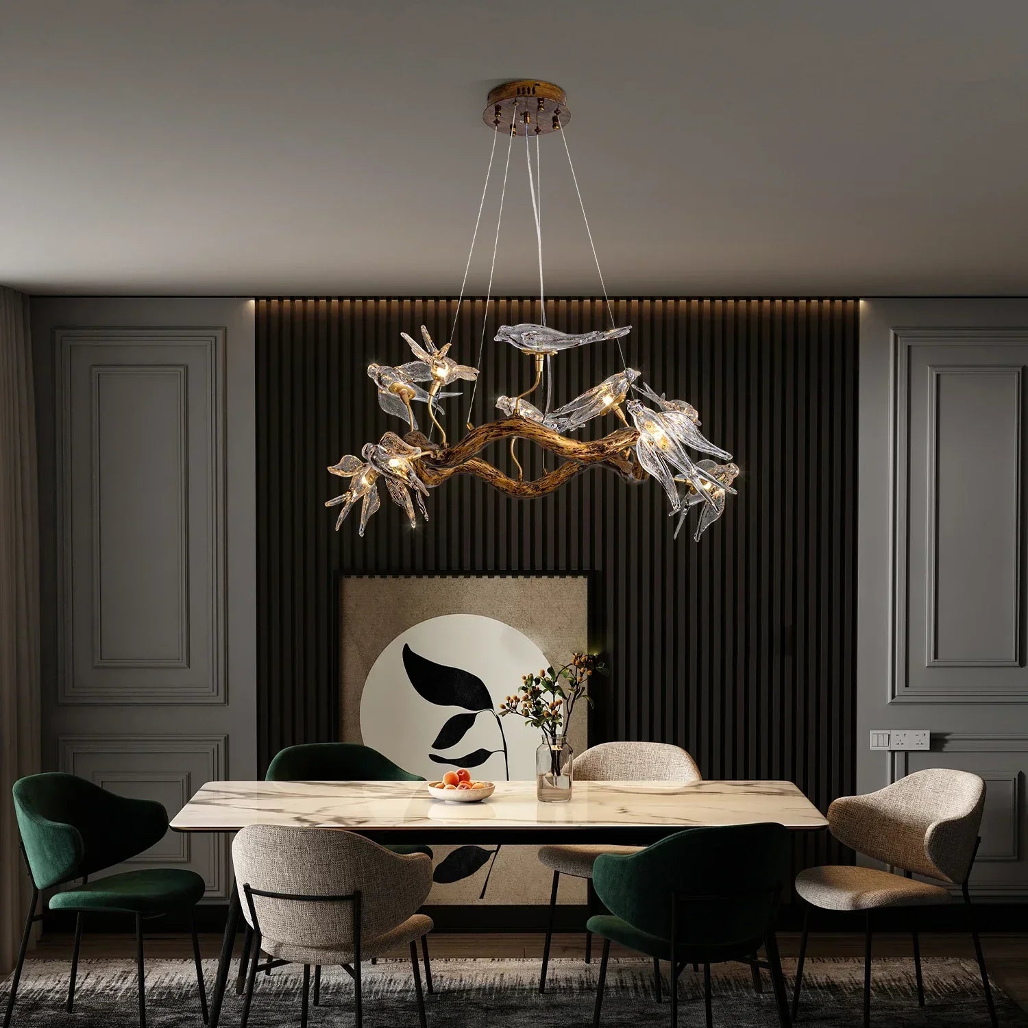 Sylverra - Swallow Branch Chandelier Pendant Lamp