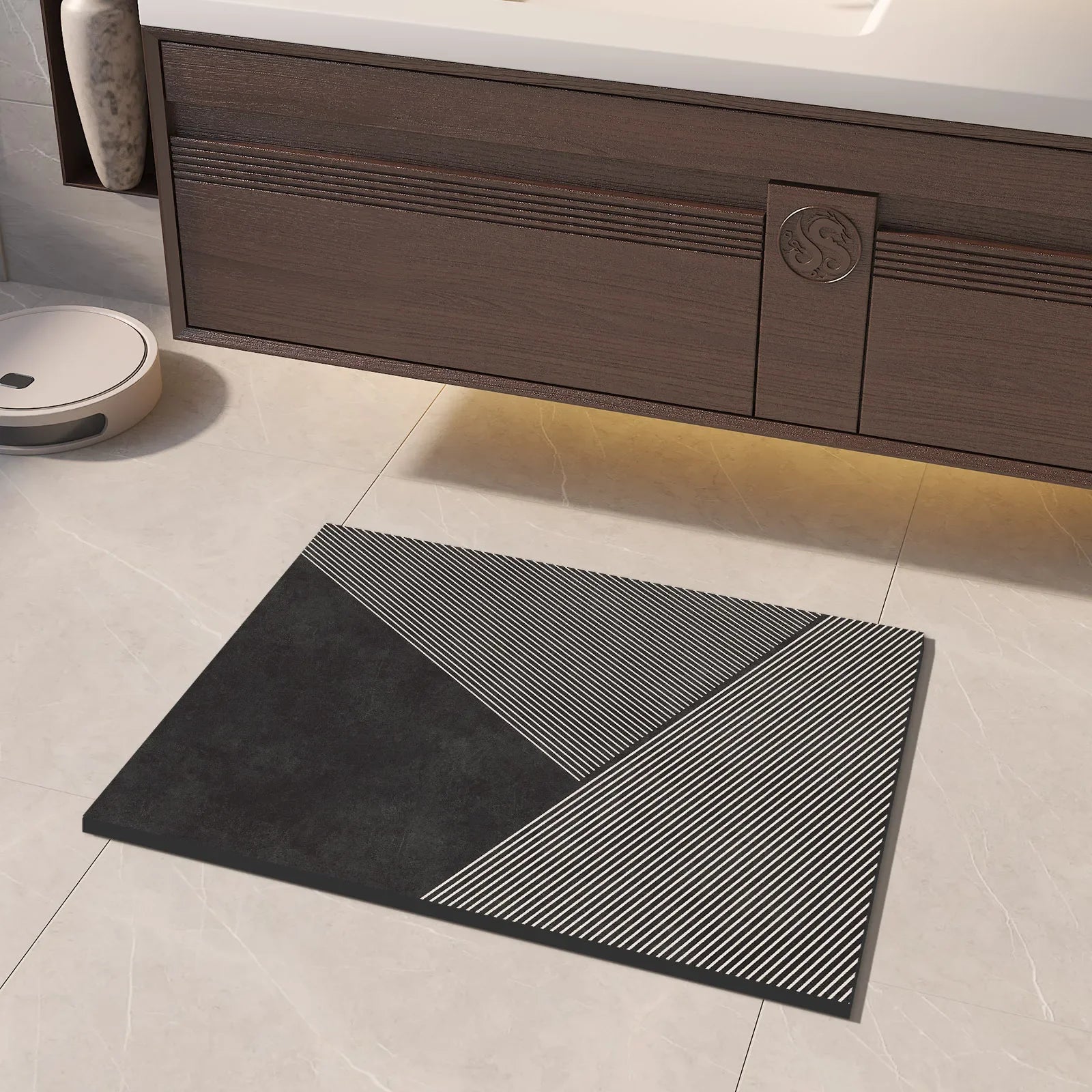 Arosa - Large Black Diatomite Bath Mat