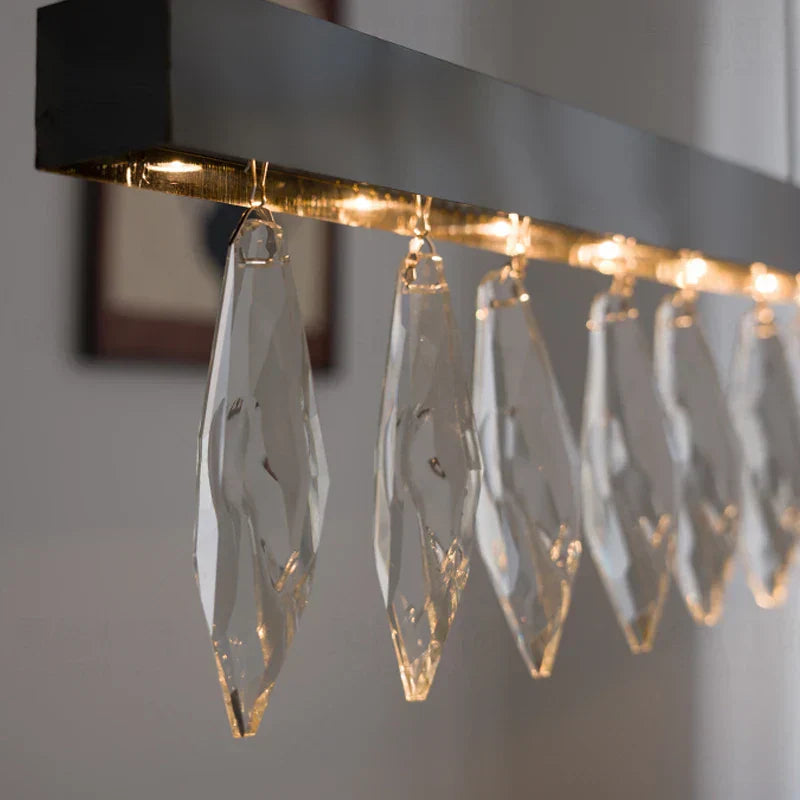 Revian - Silver Crystal Rectangle Chandelier