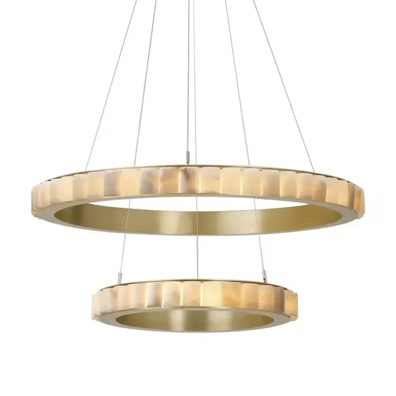 Lunara- Minimalist Marble Pendant Chandelier