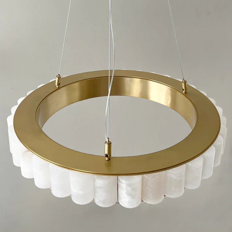 Lunara- Minimalist Marble Pendant Chandelier