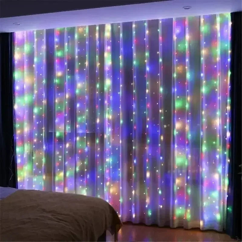 Elysio – Luces de cortina LED USB con mando a distancia