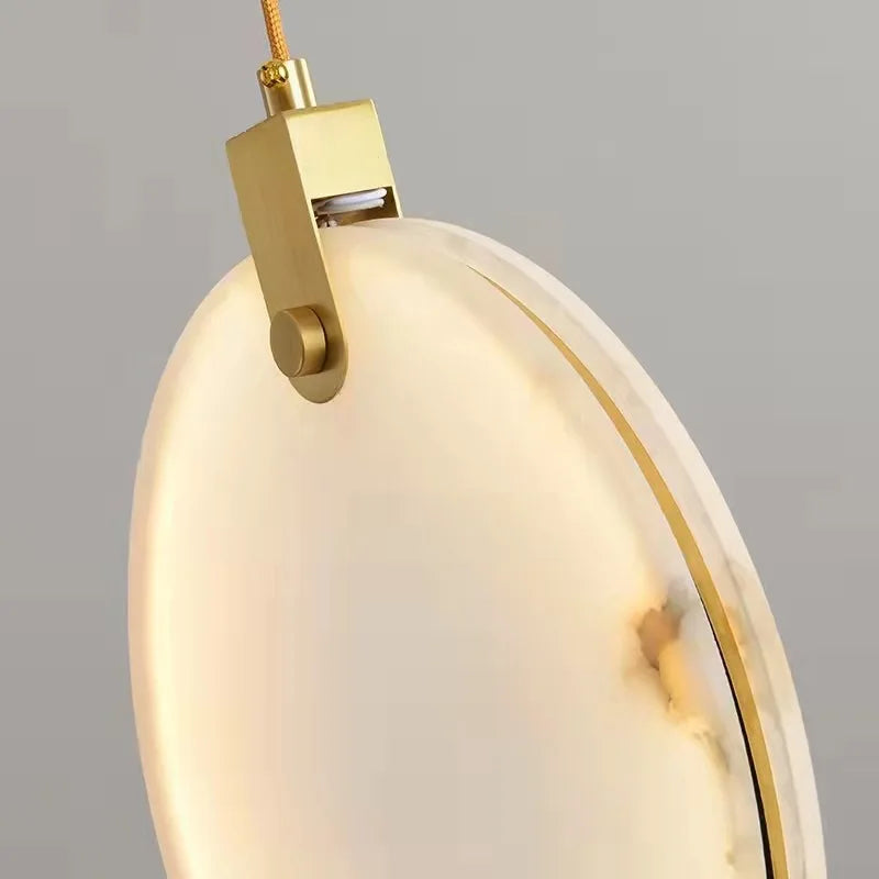 Lenzara - Suspension disque en albâtre espagnol