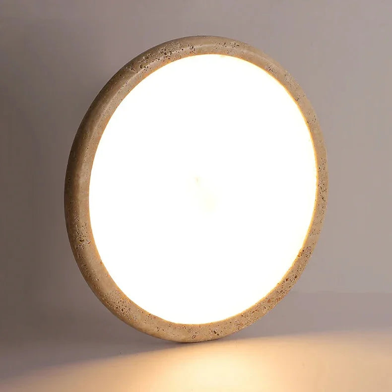 Alvessa – Stropní lampa z travertinového kamene, zapuštěná