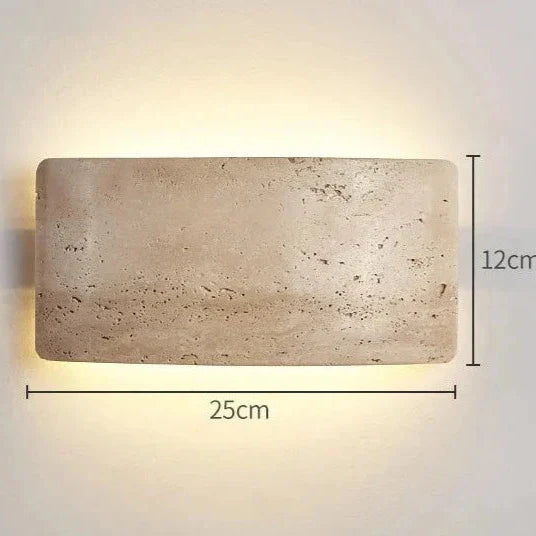 Tavros - Moderní venkovní nástěnné světlo z travertinu, vodotěsné IP65