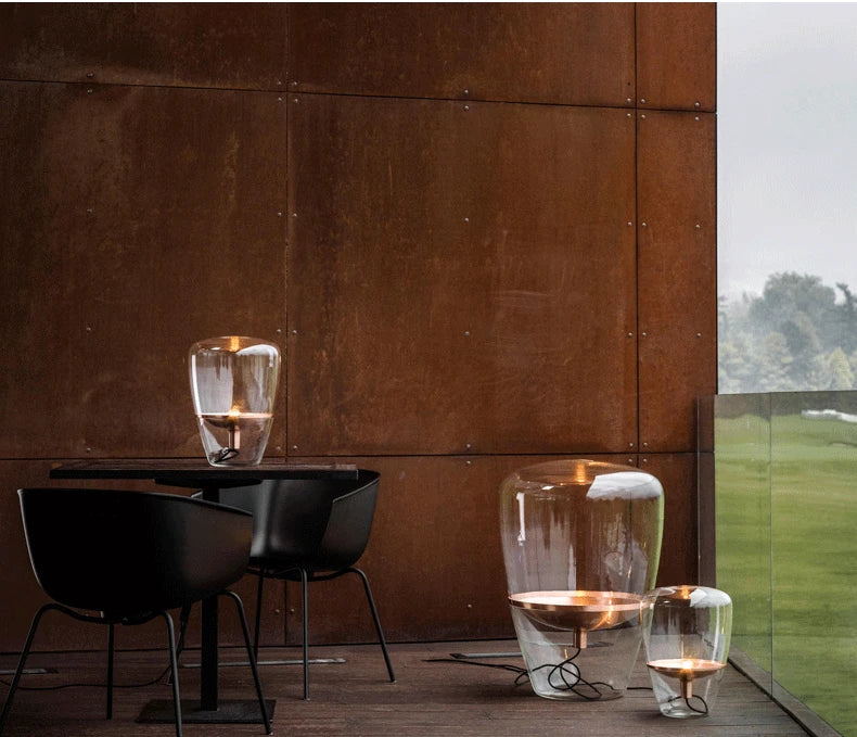 Norivelle – Scandinavian Glass LED Table Lamp