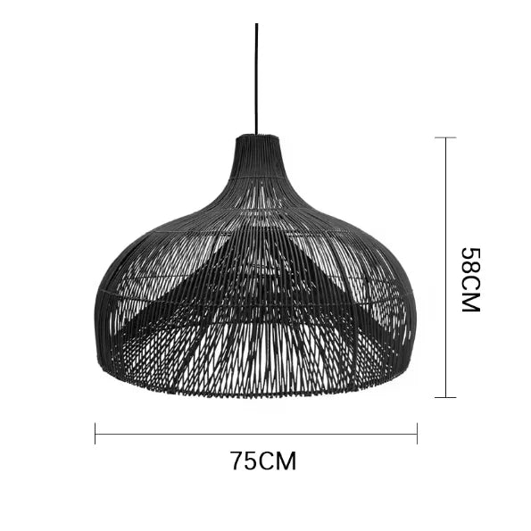 Veluné - Lampada a sospensione in rattan giapponese
