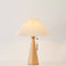 Zenori – Lampada da Tavolo LED in Legno Minimalista con Tessuto Plissettato