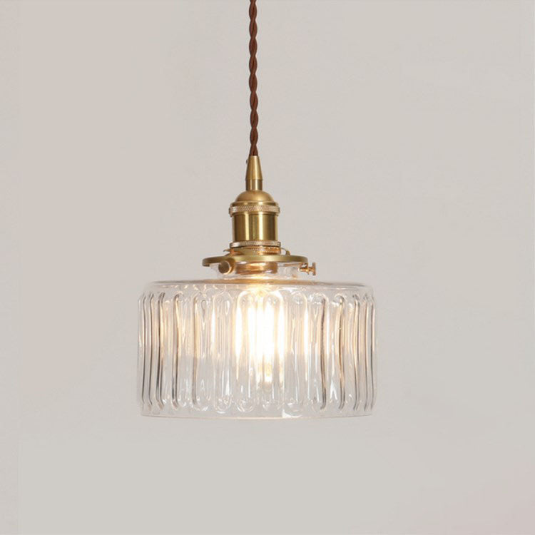 Nivoran - Suspension ronde en verre laiton LED