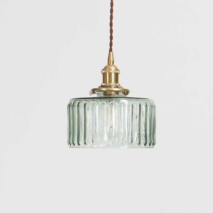 Nivoran - Suspension ronde en verre laiton LED
