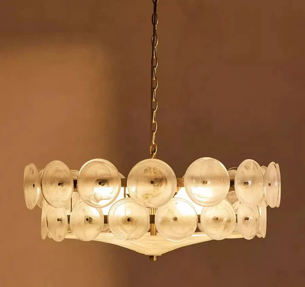 Evora - Lustre en verre de style milieu du siècle