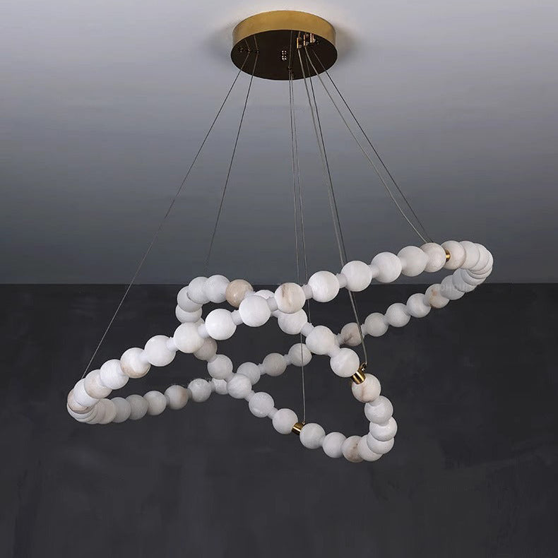 Duvera - Lustre moderne à LED à double anneau