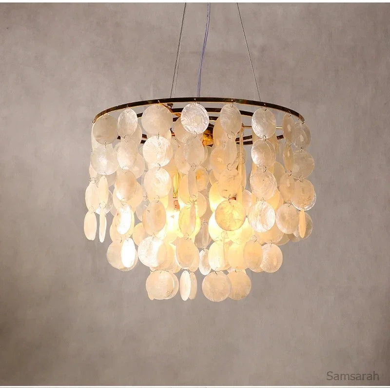 Mirellae- Sculptural Seashell-Inspired Pendant Chandelier