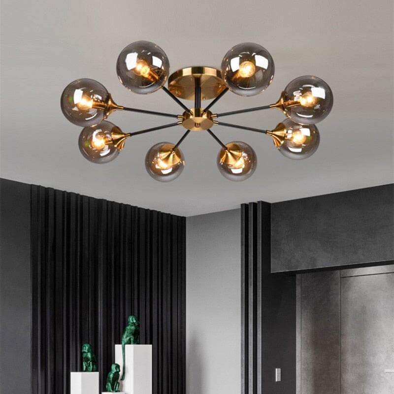 Jadivelle – Jade Glass Globe Modern Chandelier