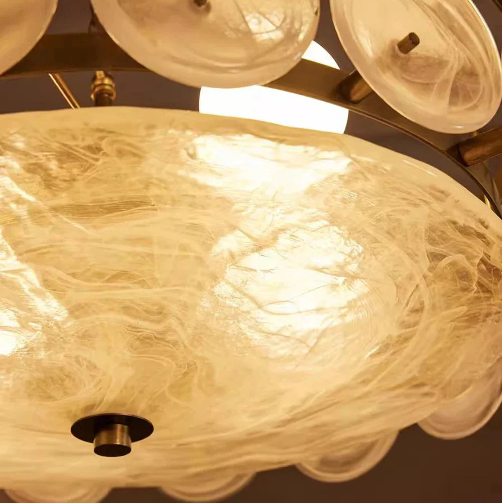 Evora - Lustre en verre de style milieu du siècle