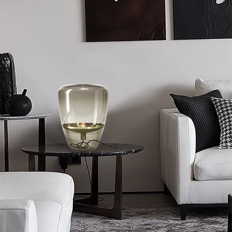 Norivelle – Scandinavian Glass LED Table Lamp