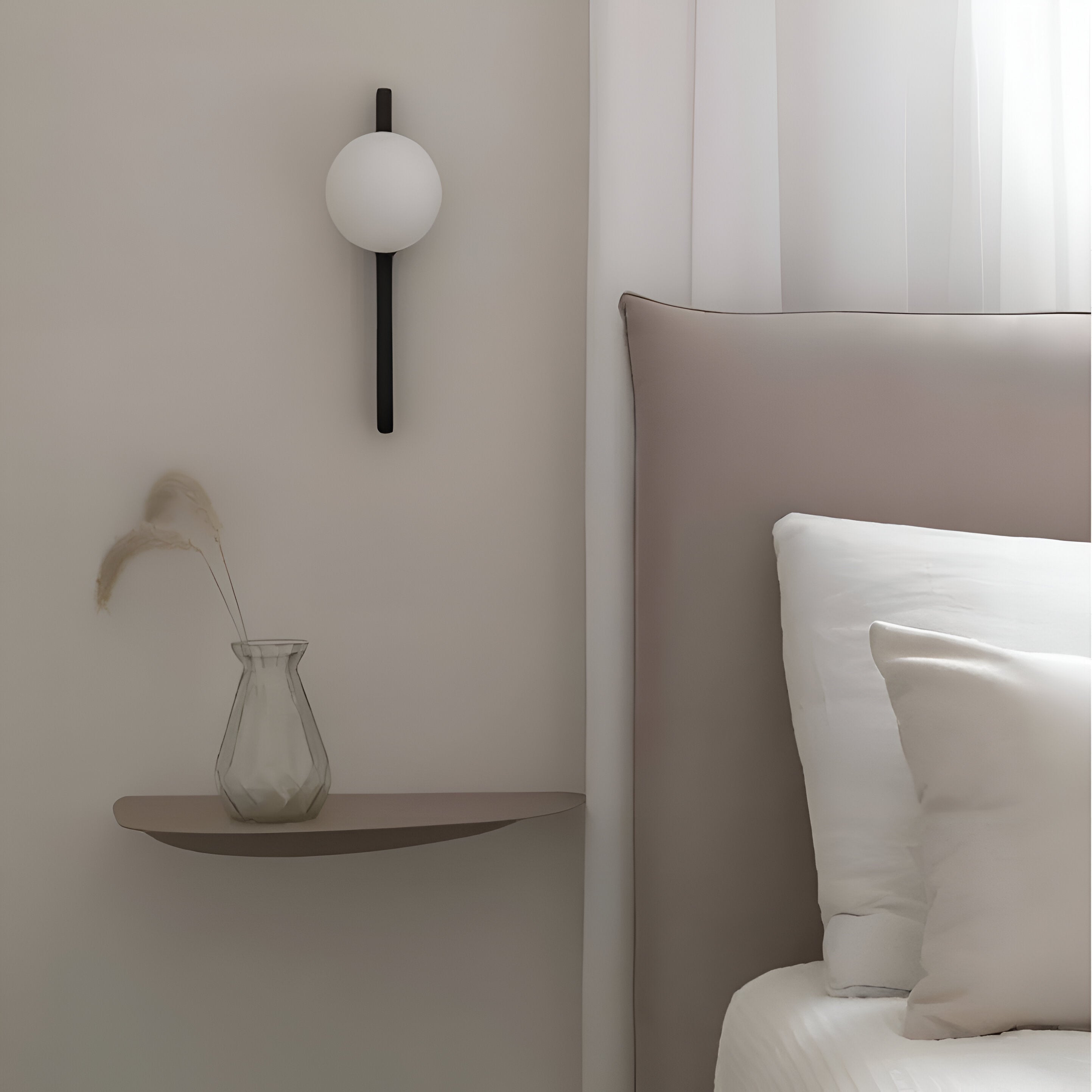 Thaenor – Lámpara de pared de vidrio nórdica de madera