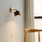 Nordivane – Scandinavian Brass Wood Wall Sconce 1 Light