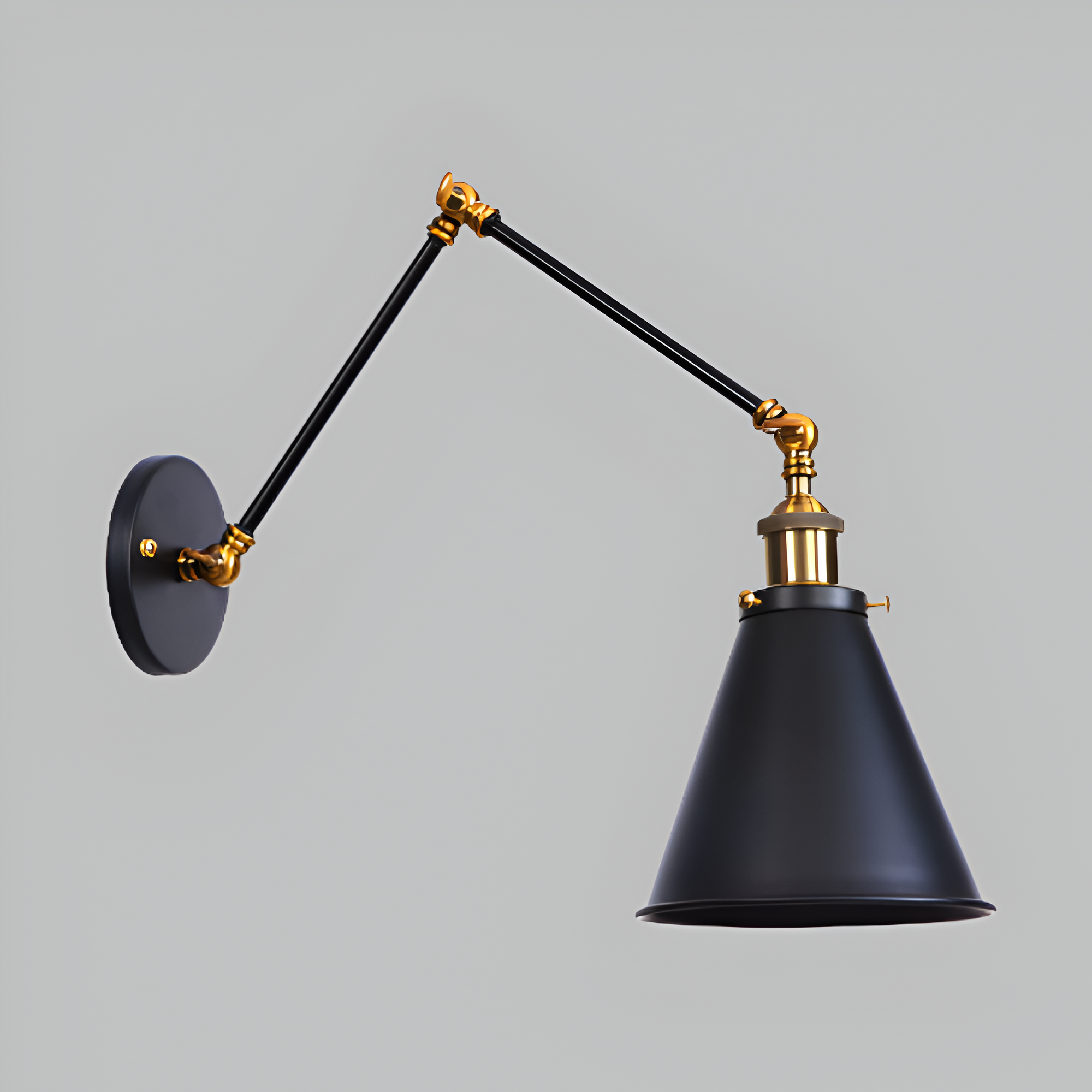 Marzellek – Lámpara de pared antigua de hierro industrial estilo retro