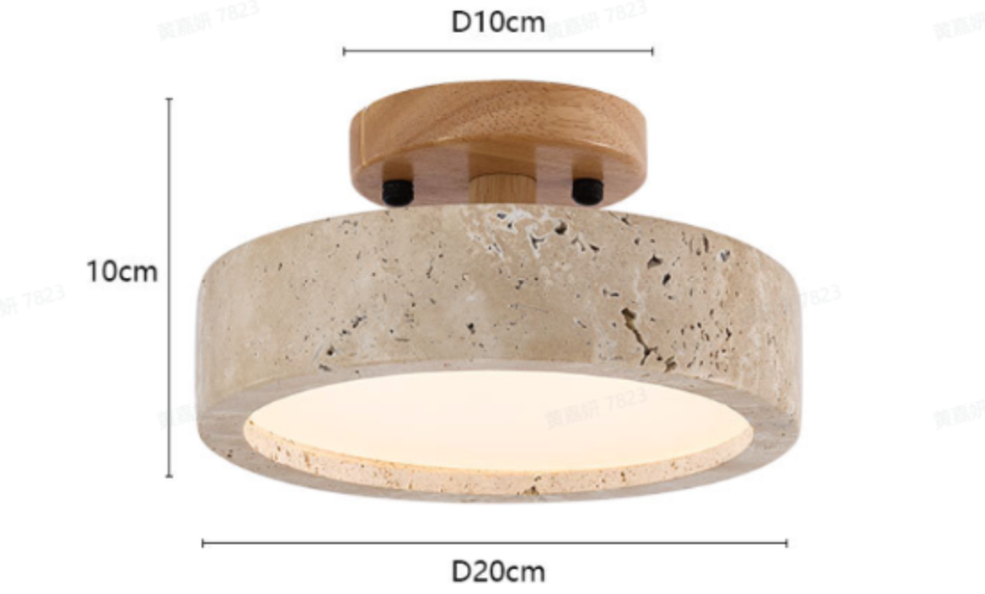 Travara - Travertine LED Ceiling Light
