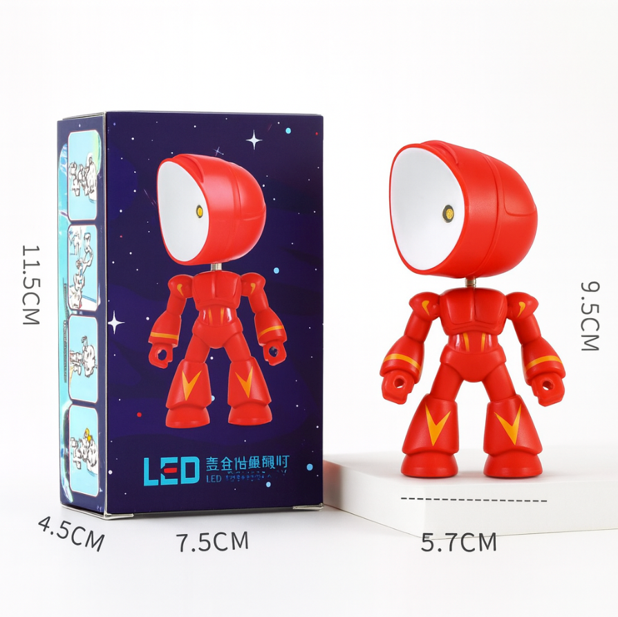 Novaryn – Lampada da Tavolo LED Ispirata a un Robot Moderno, 1 Luce