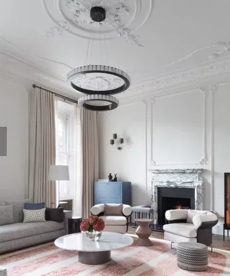 Lunara- Minimalist Marble Pendant Chandelier