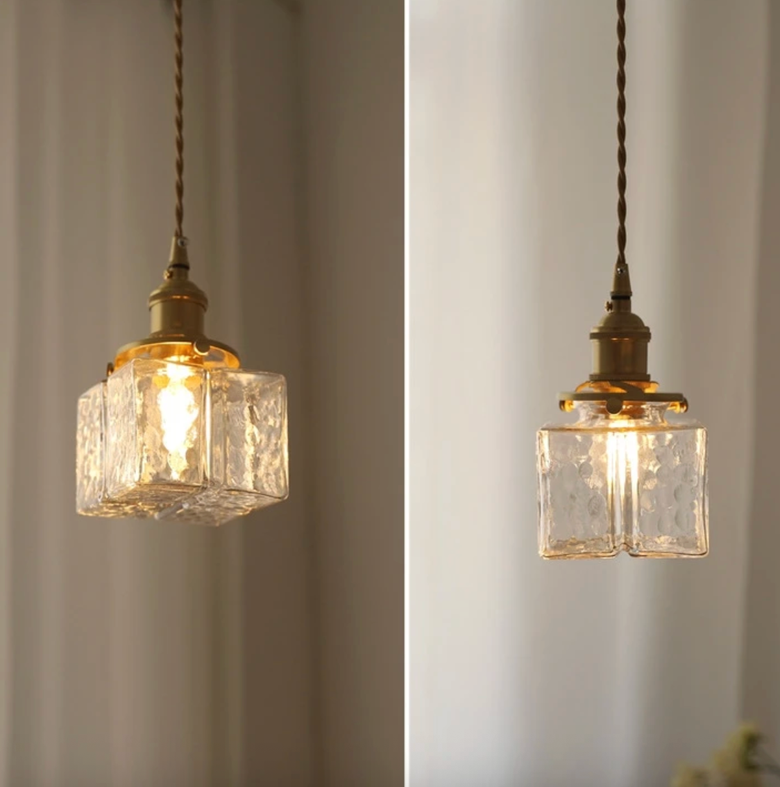 Urevyn – Retro závěsná skleněná lampa