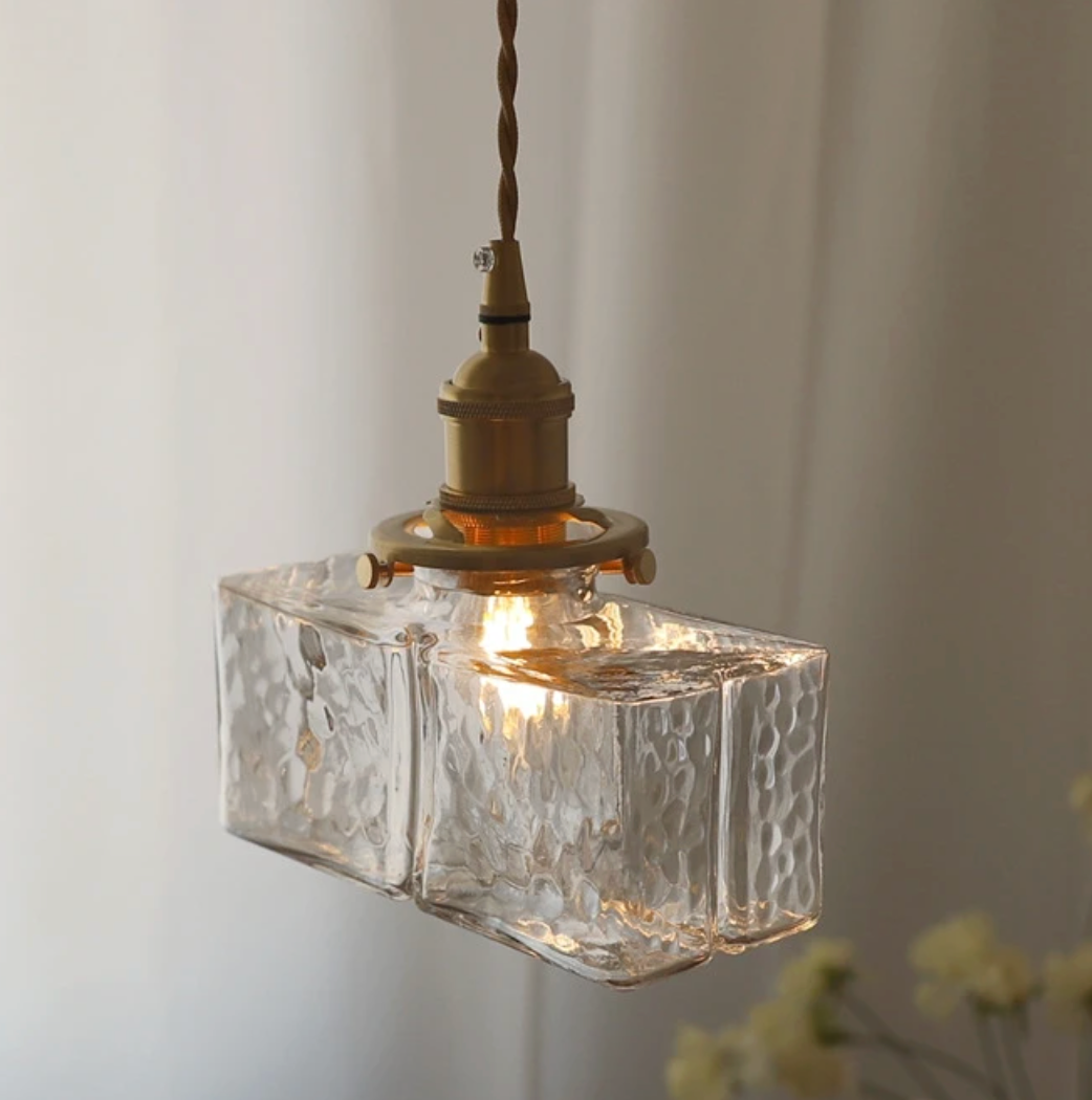 Urevyn – Retro závěsná skleněná lampa