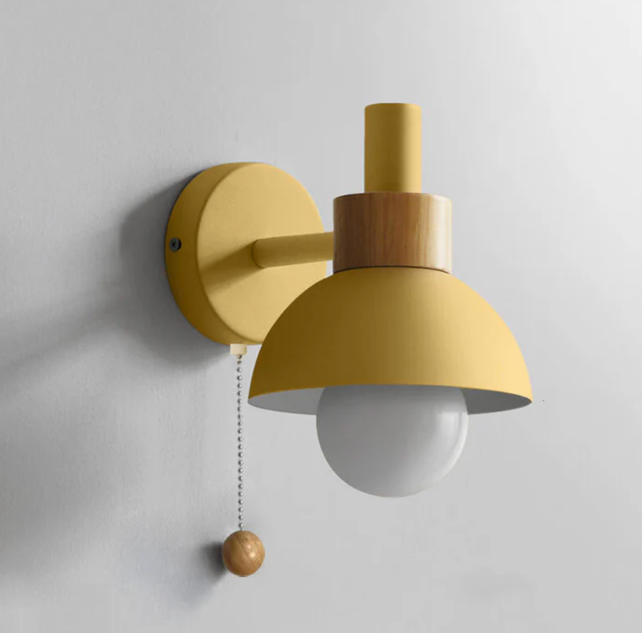 Colme - Lampă de perete decorativă din lemn cu lanț de tragere