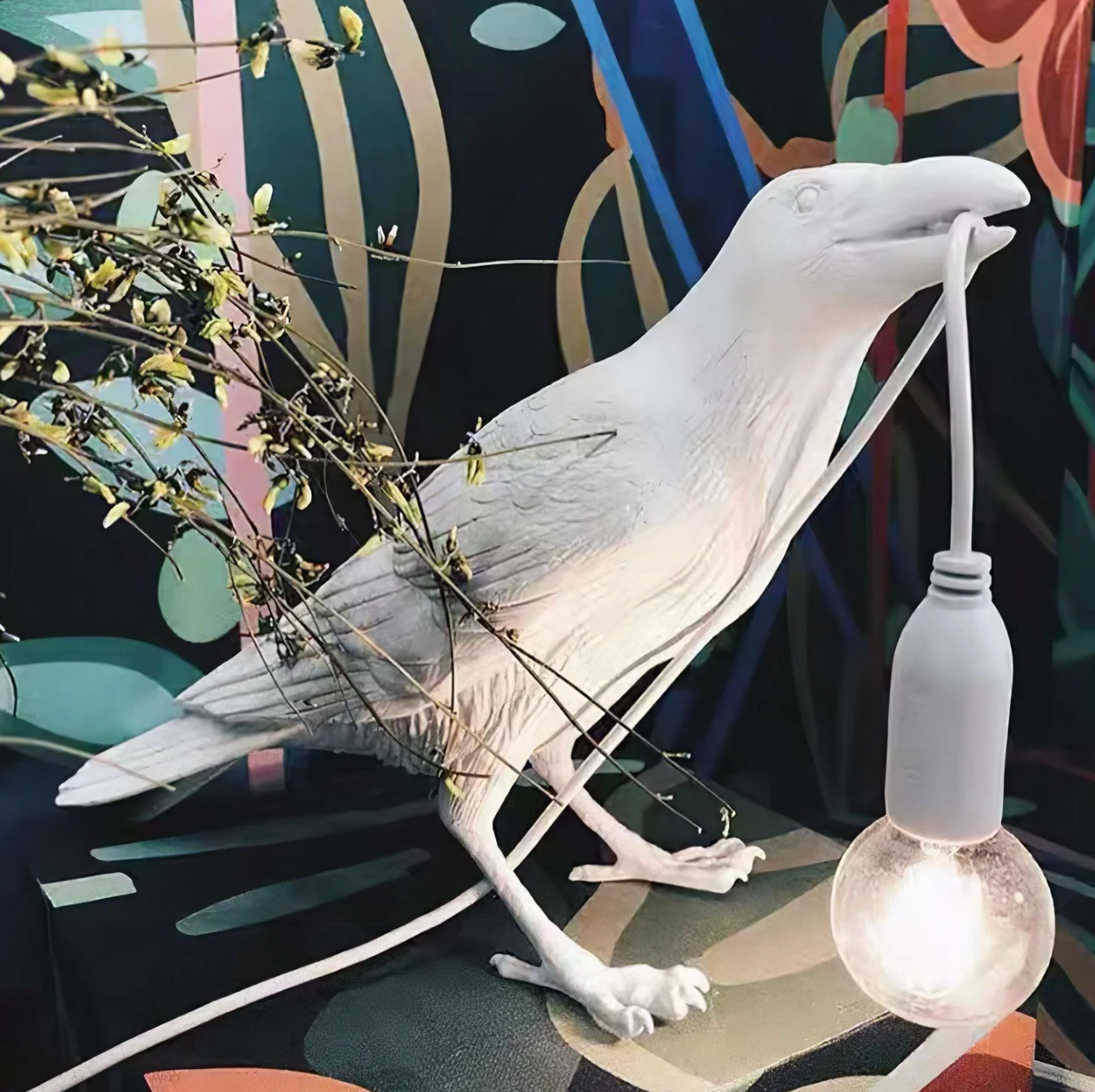 Corvane - Lampada da tavolo a forma di uccello