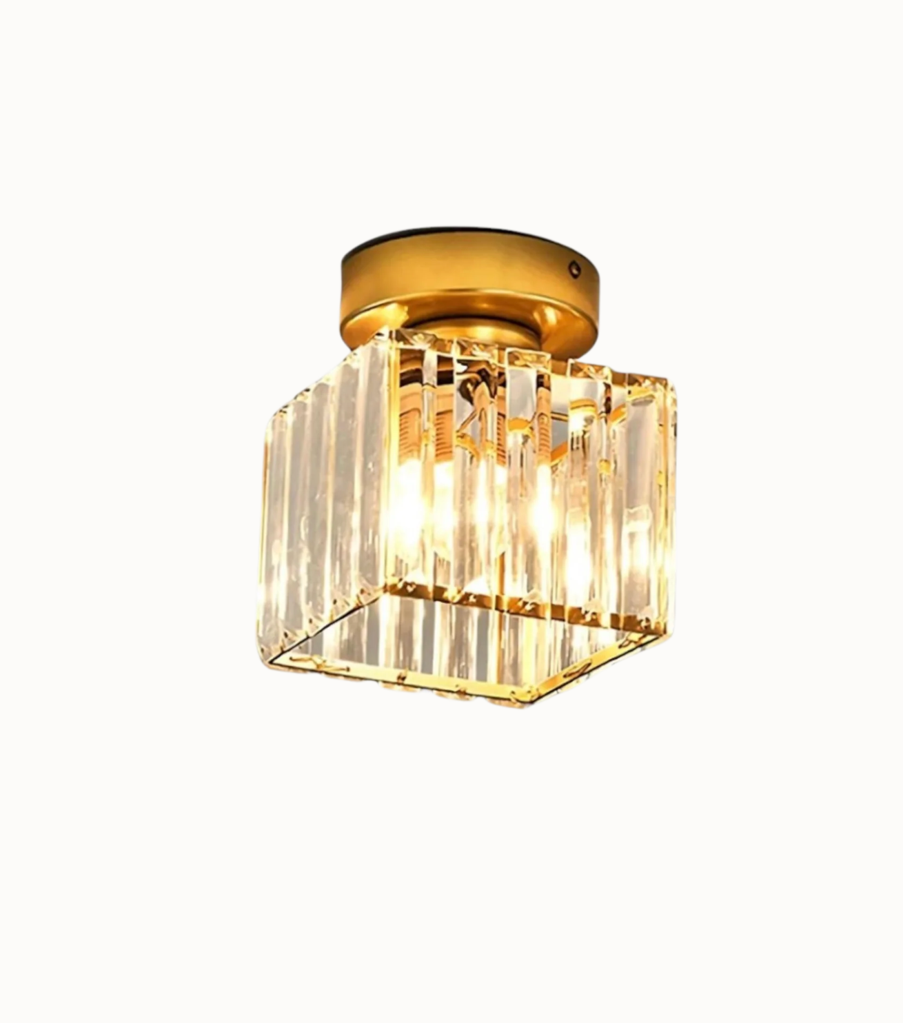 Diora - Lámpara de techo empotrada con cristal