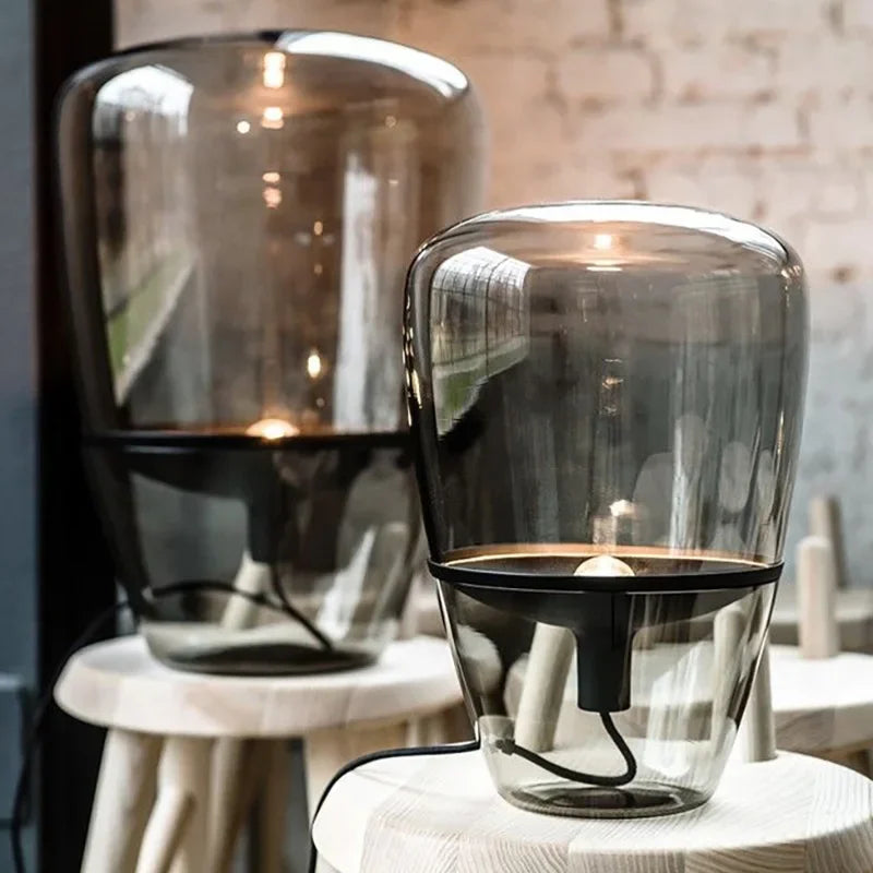 Norivelle – Scandinavian Glass LED Table Lamp
