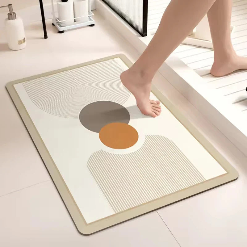 Aband - Ensemble de tapis de bain antidérapants en diatomite